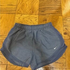 Blue/gray Nike women’s athletic shorts. Size large. Dry fit
